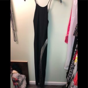 Beautiful black with silver sequin Cache dress!